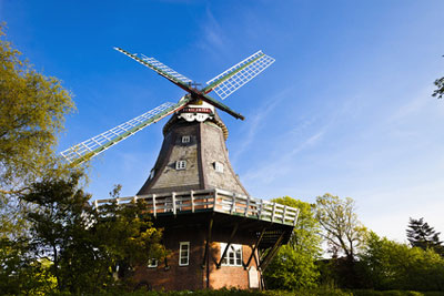 Bild einer Windmühle in Wyk auf Föhr